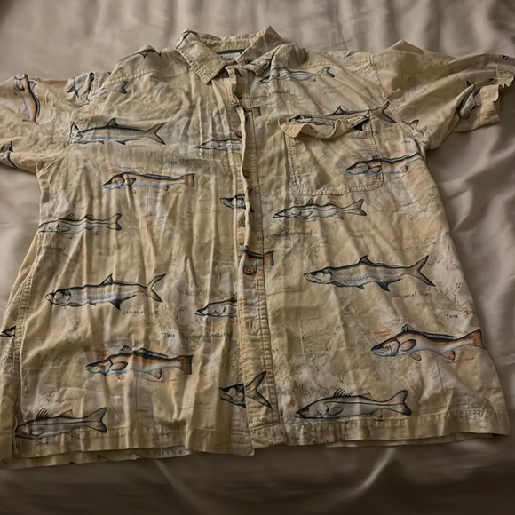 Worldwide sportsman button up colored shirt with mesh and vented back - Picture 1 of 5